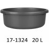 Miska okrúhla KLASIK 20 L – d46 cm – šedá - LENMAN 17-1324