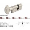 AGB - Vložka U-TECH S G obojstranná cylindrická vložka 35+30 mm + 5x kľúč, NIM Nikel matný