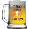 Pivový krígel s potlačou Pivo je moje palivo