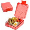 Klarstein schmatzfatz easy Snackbox, 4 priehradky, 18 x 15 x 5 cm (Š x V x H) (SMF4-easycoral)