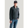 SVETER GANT TEXTURED COTTON H-ZIP ANTRACIT MELANGE