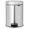 BRABANTIA - NewIcon - pedálový kôš 5 l - matná oceľ s povrchovou úpravou proti odtlačkom prstov (FPP)