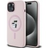 Karl Lagerfeld Liquid Silicone Karl and Choupette Magsafe iPhone 15 Pink KLHMP15SSCMKCRHP