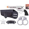 Mikro trading Western set - Kolt klapací - 19 cm - s pouzdrem a doplňky - 5 ks