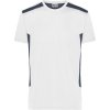 James & Nicholson Tričko Strong JN 1824, krátký rukáv, pánské COT021824i9814-white/carbo 4XL Bílá/šedá