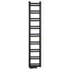 Regnis Retro, vykurovacie teleso 300x1650mm so stredovým pripojením 50mm, 644W, čierna matná, RETRO165/30/D5/BLACK