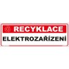 Walteco Recyklácia - Elektrozariadenia, 290x100mm, samolepka , 20103
