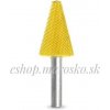 Frezka KUŽEL -priemer 19 mm stopka 6 mm, Drsnosť Ihličiek Saburrtooth USA Žltá - Jemná