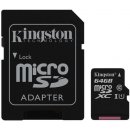 Kingston microSDXC 64GB UHS-I U1 + adapter SDC10G2/64GB