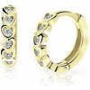Cutie Jewellery Detské kruhové náušnice zo žltého zlata C3339-80-X-1 biela