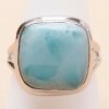 Nefertitis Larimar prsteň striebro Ag 925 LOT405 - 62 mm (US 10), 7,3 g