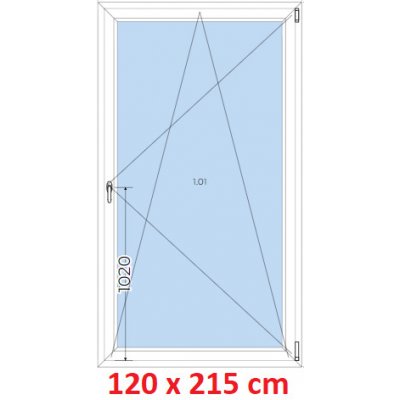Soft Plastové okno 120x215 cm, otváravé a sklopné