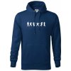 Karate postavy - Mikina pánska Cape s kapucňou - 3XL ( Polnočná modrá )
