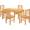 IDEA nábytok Jedálenský stôl 11164V + 4 stoličky 1221V TORINO vosk