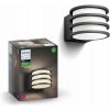 Záhradná nástenná lampa Philips biela, čierna, integrovaný LED zdroj 9,5 W
