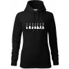 Gitary v rade - Mikina dámská Cape s kapucí - 2XL ( Čierna )