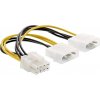 Kábel napájací interný 2x5.25 Molex na 8 pin PCI ExpressII