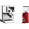 Rancilio Silvia BC PID, white + Eureka Atom W 75, ferrari red