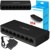 SWITCH 8-PORTOVÁ LAN RJ45 GIGABIT ROZDEĽOVAČ PREPÍNAČ 10/100/1000Mb/s