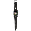 Řemínek Karl Lagerfeld KLAWMOKHK Apple Watch 38/40/41 mm černý/černý řemínek Saffiano Karl Heads