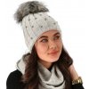 Set - čiapka s perlami a tunel - AJS 40-603 sivá-ihneď