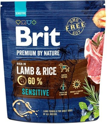 Brit Premium By Nature Sensitive Lamb & Rice s jahňacím mäsom a ryžou 1 kg