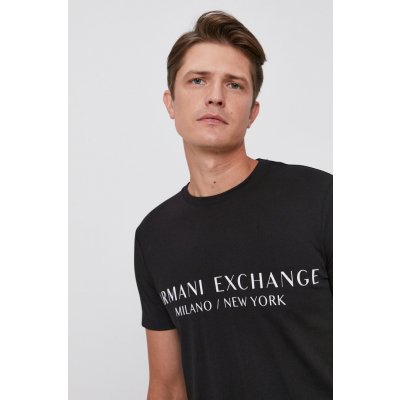 Armani Exchange tričko pánske čierne