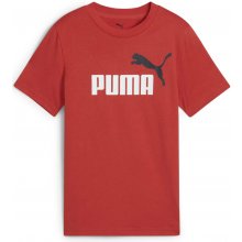 Puma Essentials 2 Color N0.1 Logo Tee B červená biela