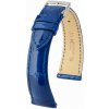 Kožený remienok Hirsch London L 04307082-2, modrý, z kože aligátora, dĺžka L, Quick Release 22 mm