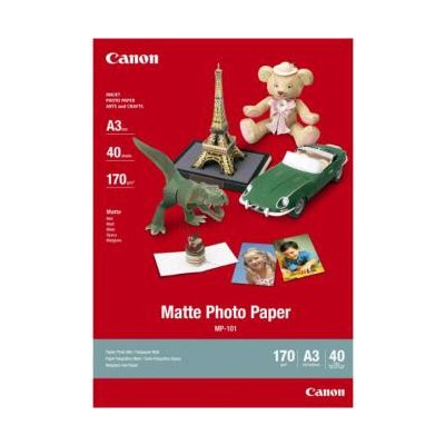 Canon Matte Photo Paper, MP-101 A3, foto papier, matný, 7981A008, biely, A3, 170 g/m2, 40 ks, inkoustový