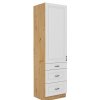 Bývaj s nami SK, STELLA 60 DKS vysoká skrinka, biela/dub Artisan LTD,MDF