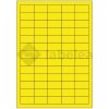 Labelea Samolepiace etikety 38x21,2 mm farebné papierové, na hárku A4, pre laserovú a atramentovú tlač, Farba etikiet Žltá, Počet hárkov v balení 100 EPY038021PY065S