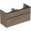 Geberit iCon skrinka 118.4x47.6x61.5 cm závesná kúpeľňová skrinka pod umývadlo orech-láva 502.309.JR.1