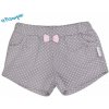 Detské krátke nohavice sivé s bodkami