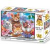 PRIME 3D Puzzle Mačiatka v záhrade 3D 63 dielikov