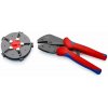 Kliešte Knipex MultiCrimp® Lisovacie kliešte s výmenným zásobníkom s viaczložkovými návlekmi brunierované 250 mm (973302)