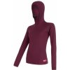 Dámske tričko Sensor Merino DF s dlhým rukávom a kapucňou lilla - XL
