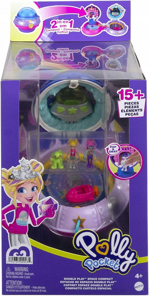 Polly Pocket Dvojitá zábava Vesmírne dobrodružstvo Kompaktný set