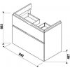 JIKA CUBITO skrinka pod umývadlo 85 cm, biela / lesklá biela, 84 x 46,7 x 68,3 cm, H40J4264025001