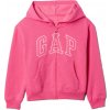 Dievčenská mikina GAP, V-BAS HERITAGE FZ ružová,biela XS