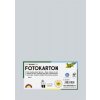 Folia Dekoračný kartón, 2 stranný, A4, 300 g, 50 listov, FOLIA, svetlosivý