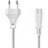 NEDIS napájecí kabel pro adaptéry/ Euro zástrčka - konektor IEC-320-C7/ přímý-přímý/ dvoulinka/ bílý/ 5m