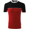 MALFINI COLORMIX 109 / Viacfarebné unisex tričko - červená/čierna L