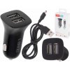 KIK KX5333 Nabíjačka do auta 2x USB 2,10 A + micro čierna