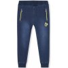 Chlapčenské riflové nohavice / tepláky - KUGO TM8259K, modrá / tyrkysové zipsy Farba: Modrá, Veľkosť: 116