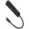 AXAGON HMC-GL3A, USB 3.2 Gen 1 húb, porty 3x USB-A + Gigabit Ethernet, kovový, kábel USB-C 20cm