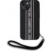 Karl Lagerfeld PU Saffiano Athleisure Stripe and Strap Zadní Kryt pro iPhone 15 Pink KLHCP15SPAMSCNSP