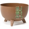 Nohel Garden Žardinka ROMA ECO WOOD 4v1 plastová + 3 ks nožičiek 24x15cm šedá