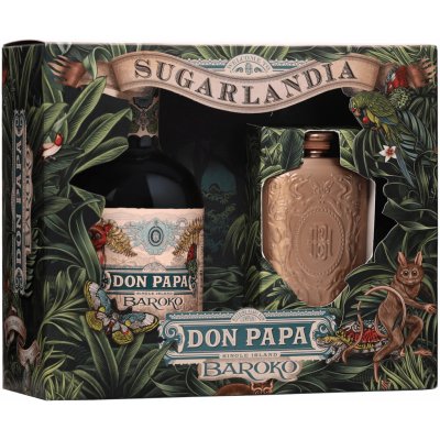 Don Papa Baroko 40% 0,7 l (darčekové balenie ploskačka)