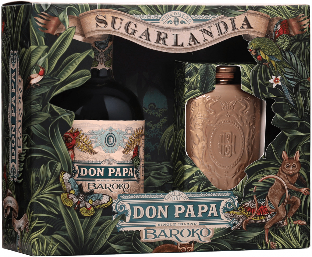 Don Papa Baroko 40% 0,7 l (darčekové balenie ploskačka)